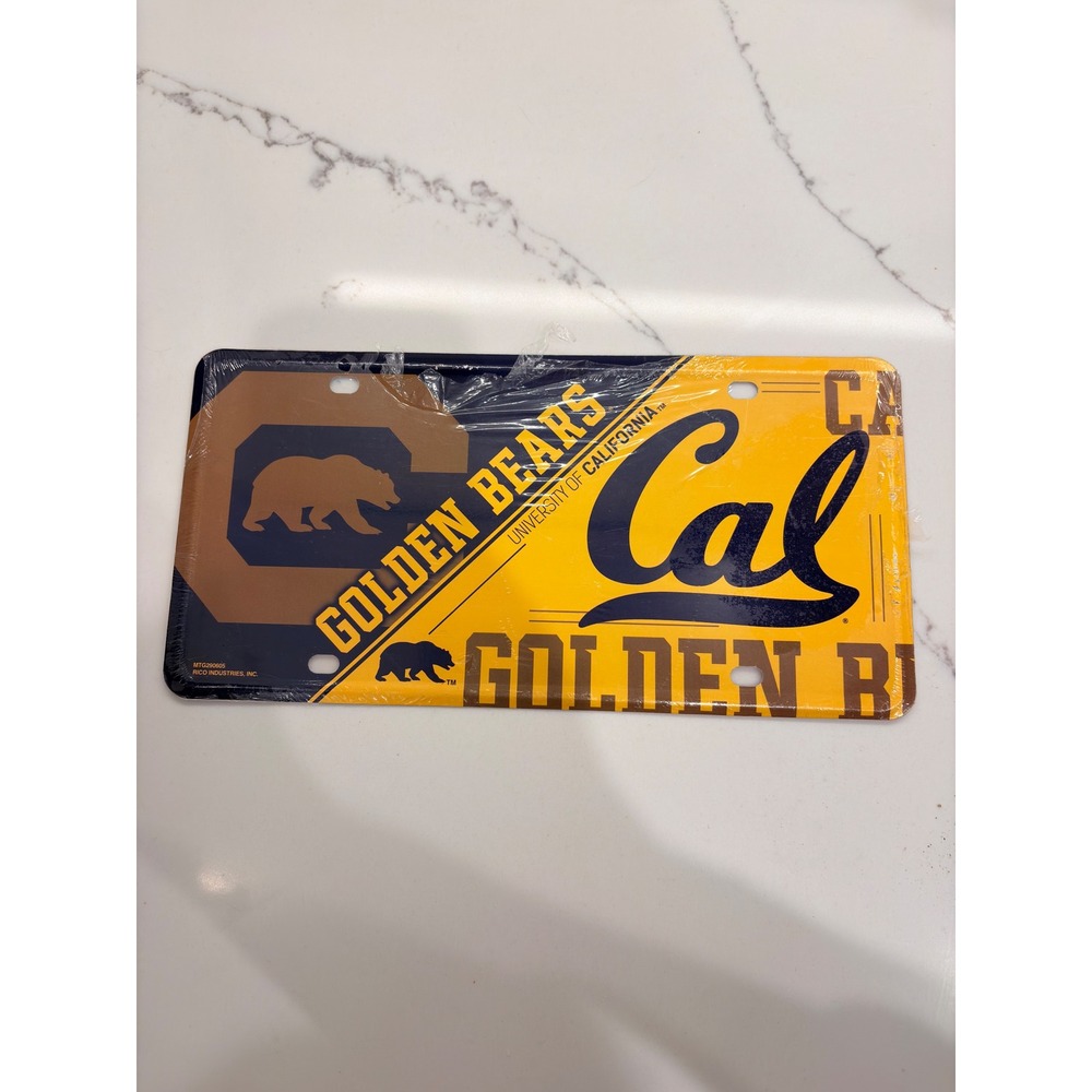University of California Berkeley Metal Sign License Plate Sporty Golden Bears